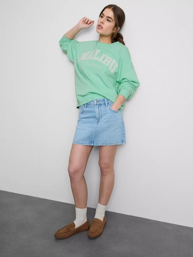 Oversize-Malibu-Sweatshirt mit hohem Baumwollanteil