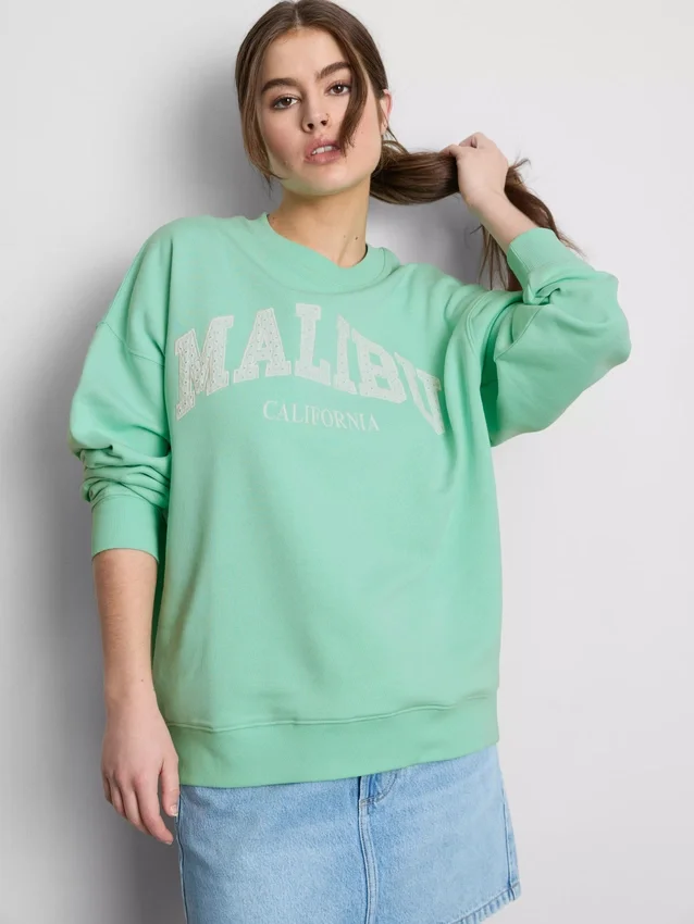 Oversize-Malibu-Sweatshirt mit hohem Baumwollanteil