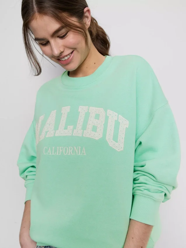 Oversize-Malibu-Sweatshirt mit hohem Baumwollanteil