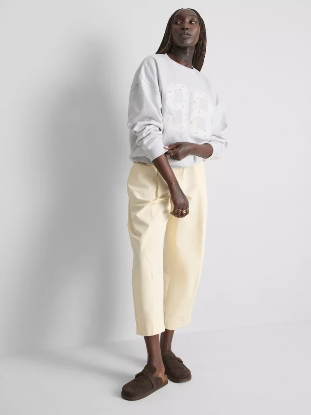 Oversize-Sweatshirt mit feinem Blumenmuster (98)