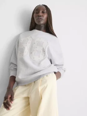 Oversize-Sweatshirt mit feinem Blumenmuster (98)