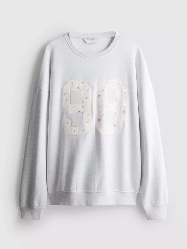 Oversize-Sweatshirt mit feinem Blumenmuster (98)