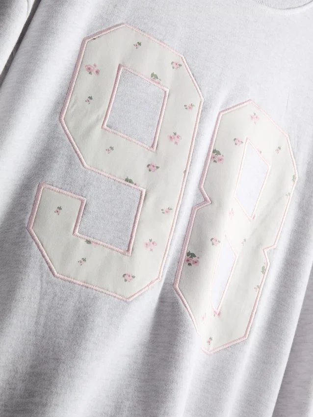 Oversize-Sweatshirt mit feinem Blumenmuster (98)