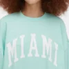 Oversize-Sweatshirt mit «Miami»-Schriftzug