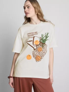 Oversize-T-Shirt im Retro-Stil aus Baumwolle