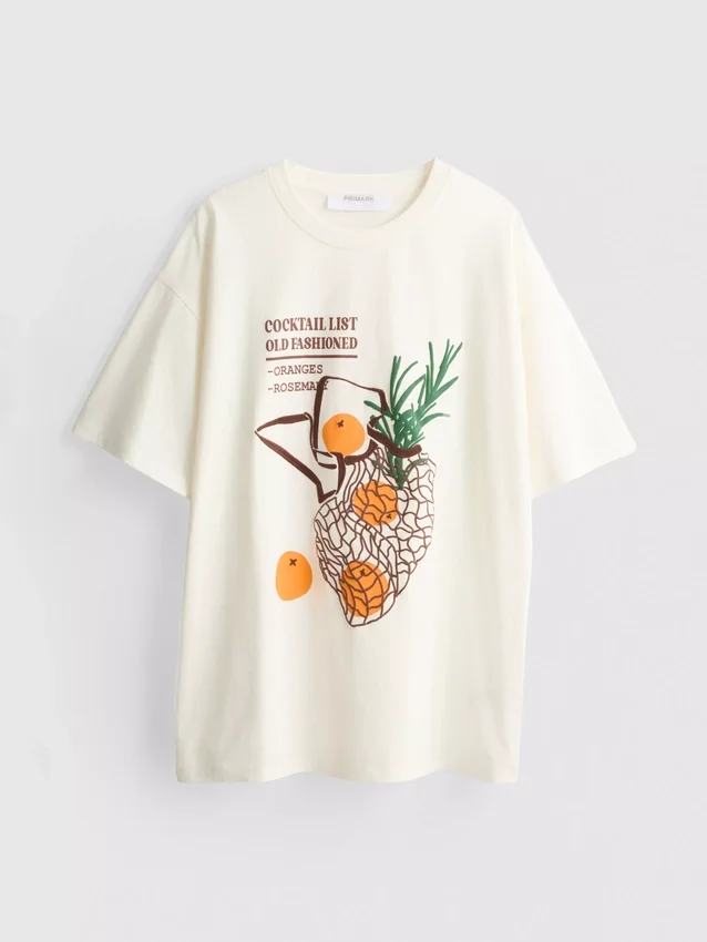 Oversize-T-Shirt im Retro-Stil aus Baumwolle
