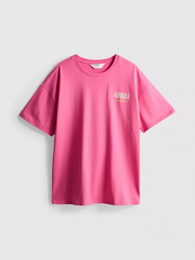 Oversize-T-Shirt mit Grafikprint aus baumwollreicher Havanna-Baumwolle