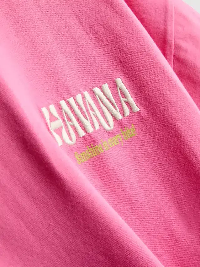 Oversize-T-Shirt mit Grafikprint aus baumwollreicher Havanna-Baumwolle
