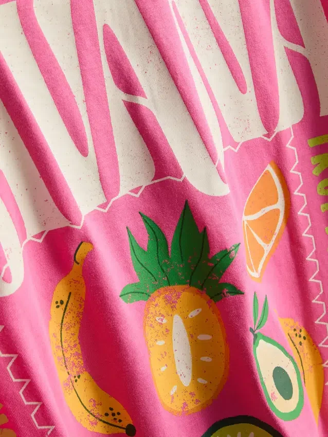 Oversize-T-Shirt mit Grafikprint aus baumwollreicher Havanna-Baumwolle