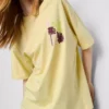 Oversized-Boyfriend-T-Shirt aus Baumwolle mit Grafikprint