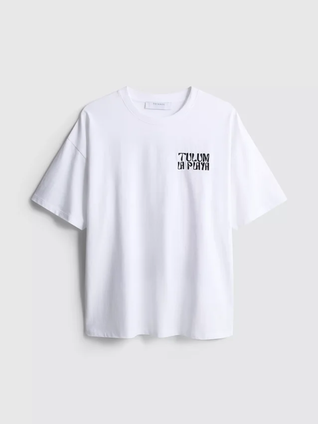 Oversized-Boyfriend-T-Shirt aus Baumwolle mit Grafikprint