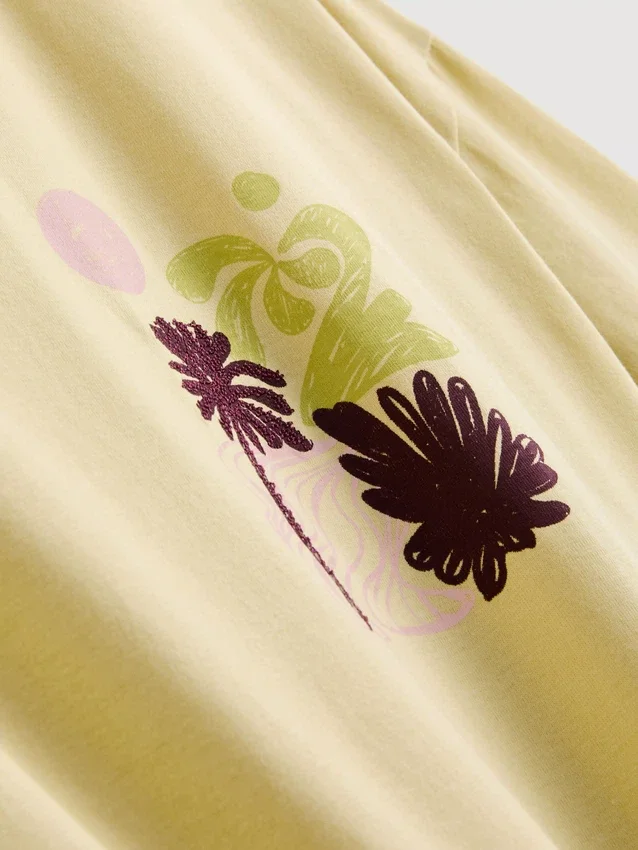 Oversized-Boyfriend-T-Shirt aus Baumwolle mit Grafikprint