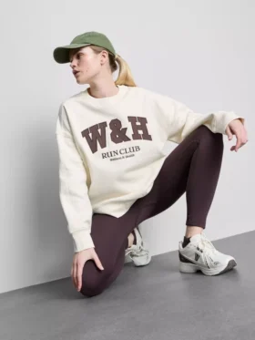 Oversized-Sweatshirt aus baumwollreicher Active-Run-Club-Kombination