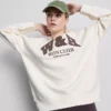 Oversized-Sweatshirt aus baumwollreicher Active-Run-Club-Kombination