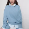 Oversized-Sweatshirt mit überschnittenen Schultern