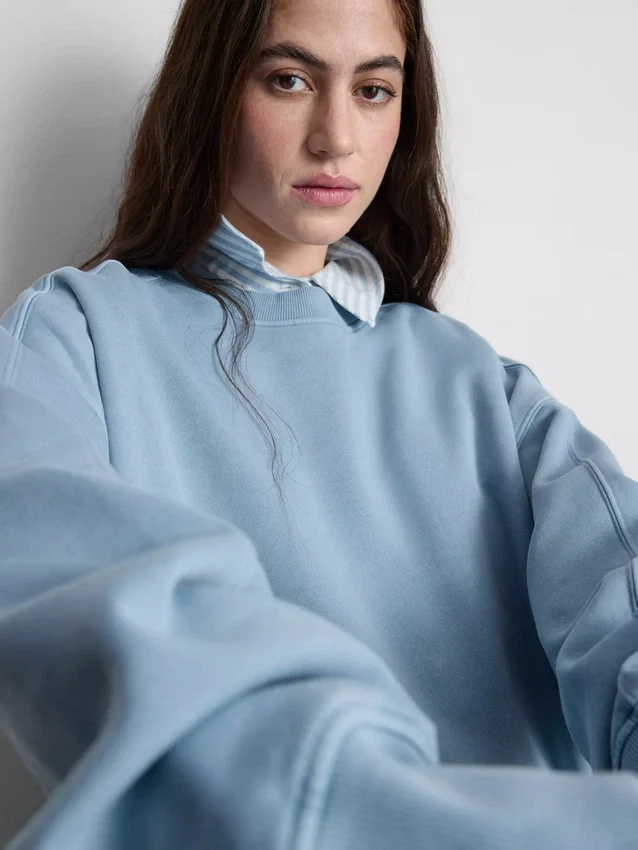 Oversized-Sweatshirt mit überschnittenen Schultern