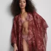 Paisley-Cape mit Fransen