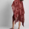 Paisley-Cape mit Fransen