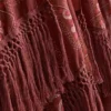 Paisley-Cape mit Fransen