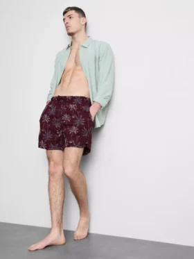 Palmen-Shorts mit Stickerei