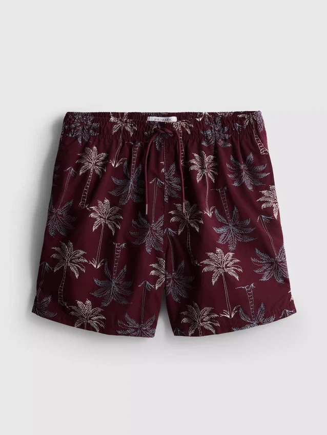 Palmen-Shorts mit Stickerei