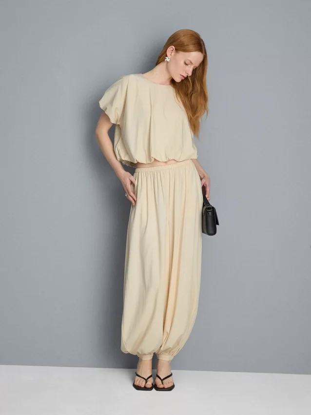 Parachute-Hose mit hoher Taille