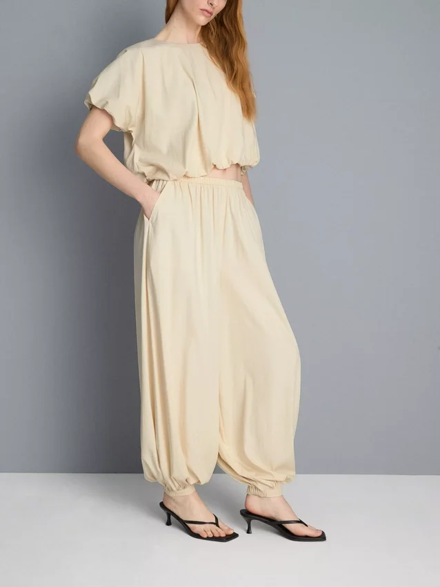 Parachute-Hose mit hoher Taille