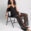 Paula Echevarría Babydoll-Top mit Perlenverzierung