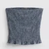 Paula Echevarría Bandeau-Top mit Rüschen im Gingham-Muster