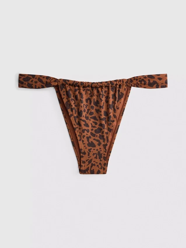 Paula Echevarría Bikini-Hösli mit Leopardenmuster und Glitzer-Effekt