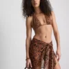 Paula Echevarría Bikini-Oberteil mit Leopardenmuster und Neckholder-Ausschnitt