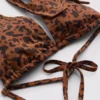 Paula Echevarría Bikini-Oberteil mit Leopardenmuster und Neckholder-Ausschnitt