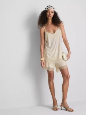 Paula Echevarría Cami-Top mit Satin-Spitzenbesatz