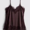 Paula Echevarría Cami-Top mit Satin-Spitzenbesatz