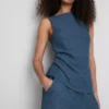 Paula Echevarría gerafftes Crinkle-Tanktop