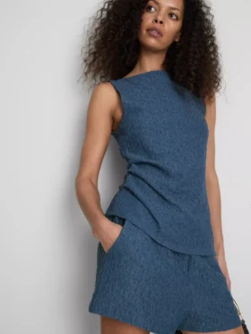 Paula Echevarría gerafftes Crinkle-Tanktop