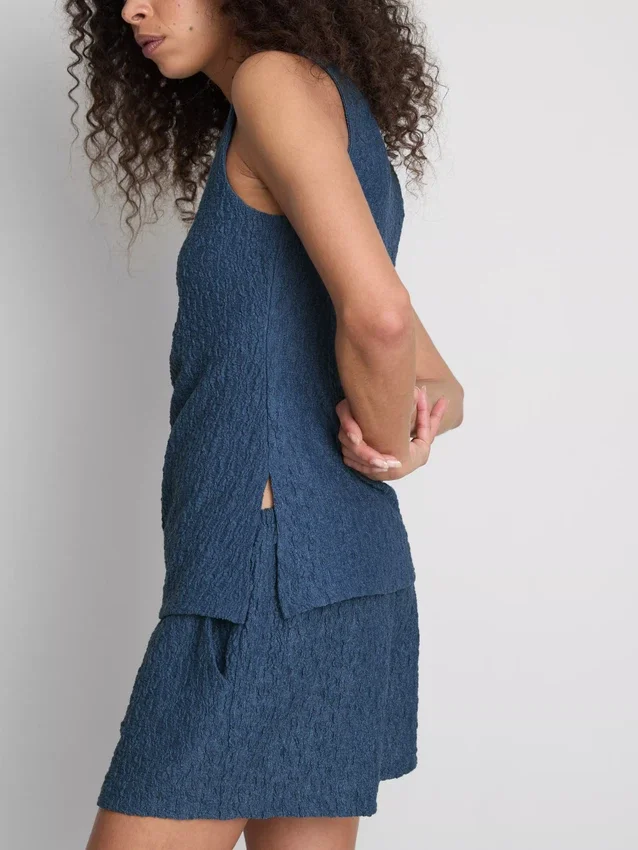 Paula Echevarría gerafftes Crinkle-Tanktop