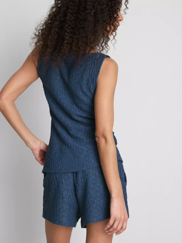 Paula Echevarría gerafftes Crinkle-Tanktop