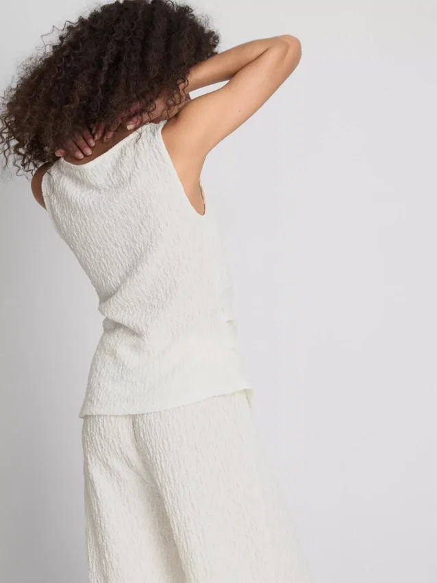 Paula Echevarría gerafftes Crinkle-Tanktop