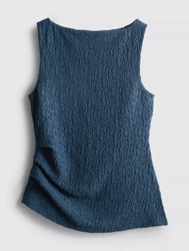 Paula Echevarría gerafftes Crinkle-Tanktop