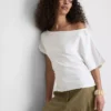 Paula Echevarría – gerafftes schulterfreies Top