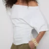 Paula Echevarría – gerafftes schulterfreies Top
