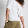 Paula Echevarría – gerafftes schulterfreies Top