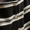 Paula Echevarría gestreiftes Strick-Top mit Knopfleiste
