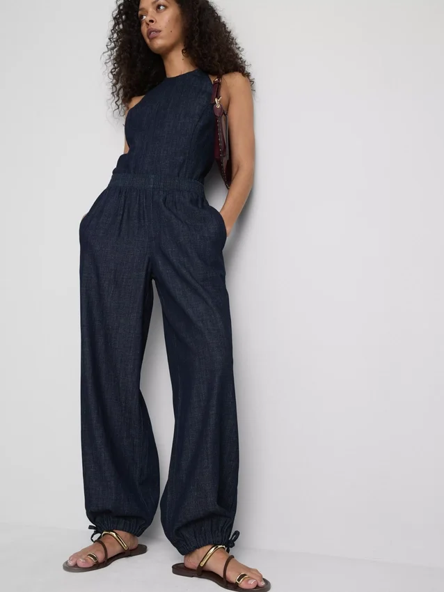 Paula Echevarría Haremshose aus baumwollreichem Denim