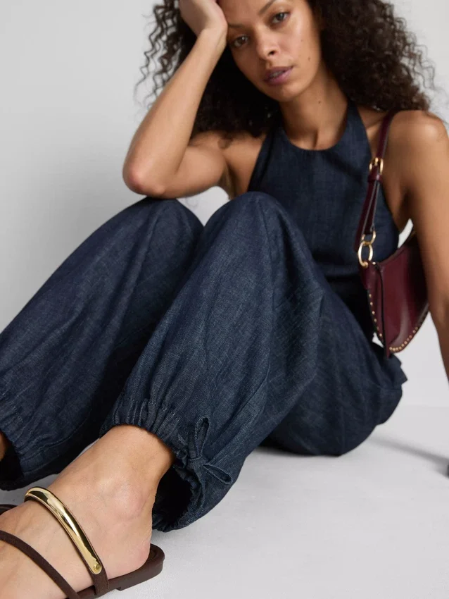 Paula Echevarría Haremshose aus baumwollreichem Denim