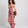 Paula Echevarría Häkel-Maxikleid mit V-Ausschnitt