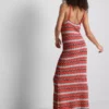 Paula Echevarría Häkel-Maxikleid mit V-Ausschnitt