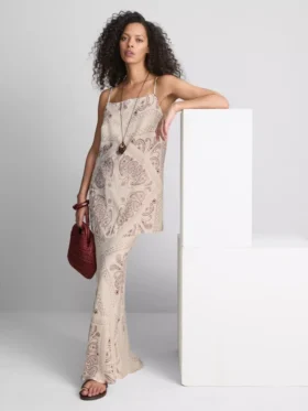 Paula Echevarría Longline-Cami-Top aus geknittertem Satin