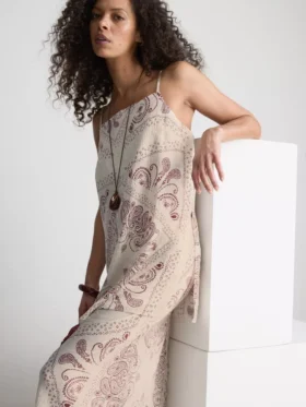 Paula Echevarría Longline-Cami-Top aus geknittertem Satin